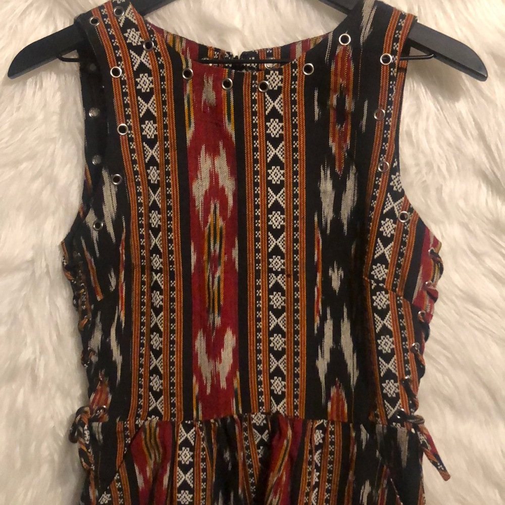 Reformation Bronco Lace Up Mini Dress Size 8 - Picture 4 of 8